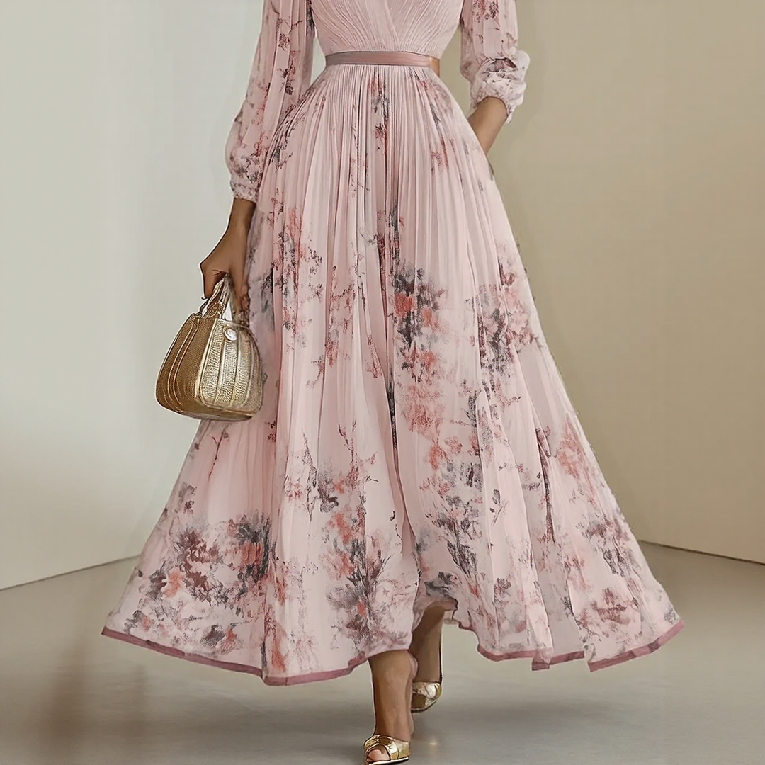 Rowella | Elegant Pleated Maxi Dress