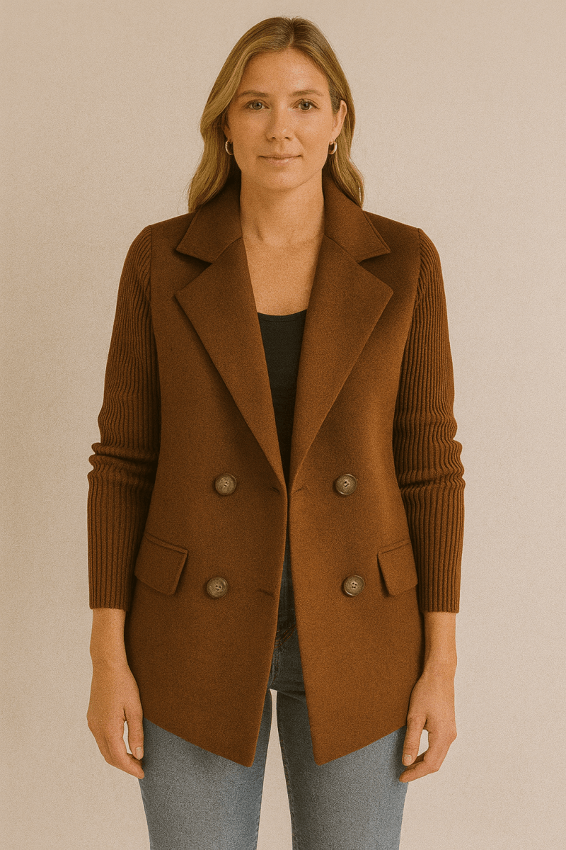 AMA | KNIT-SLEEVE BLAZER