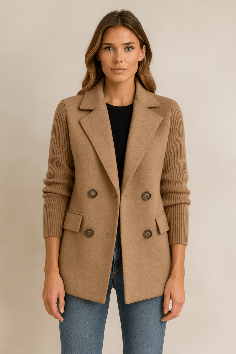 AMA | KNIT-SLEEVE BLAZER
