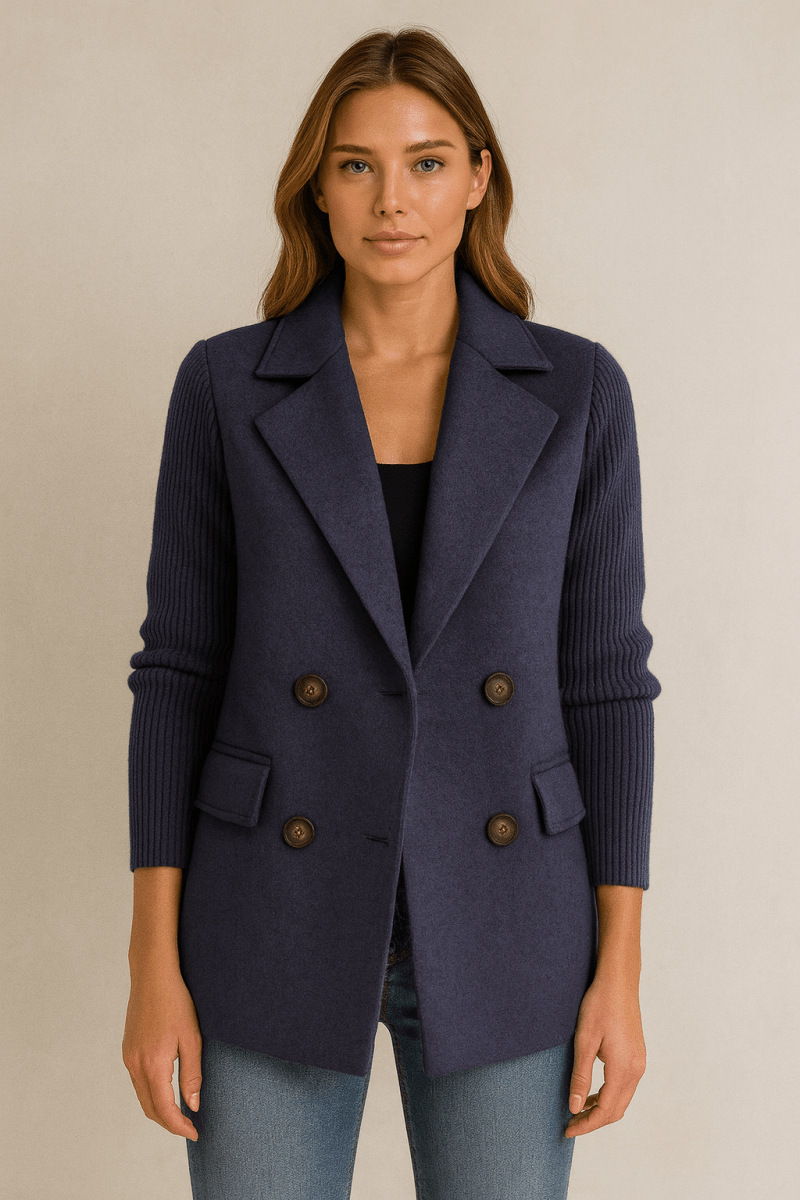 AMA | KNIT-SLEEVE BLAZER
