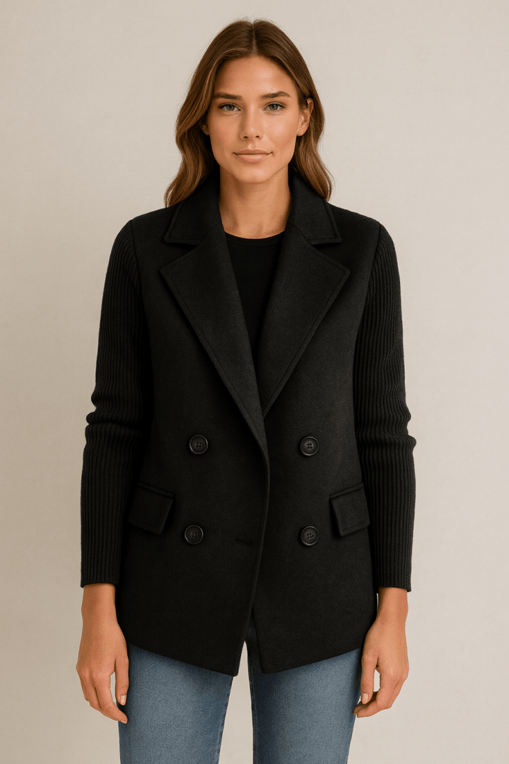 AMA | KNIT-SLEEVE BLAZER