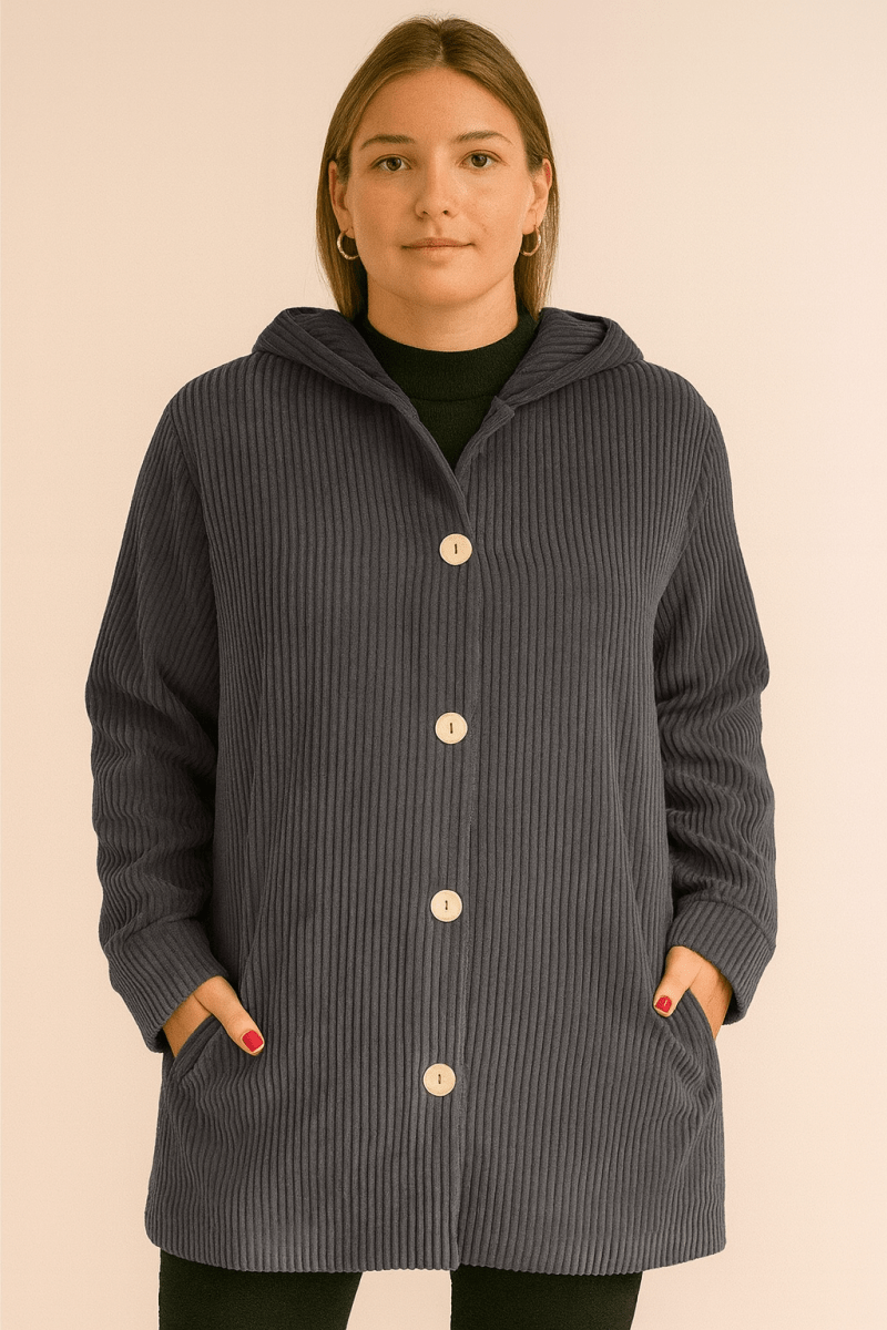 INDIE | CORDUROY HOODED JACKET